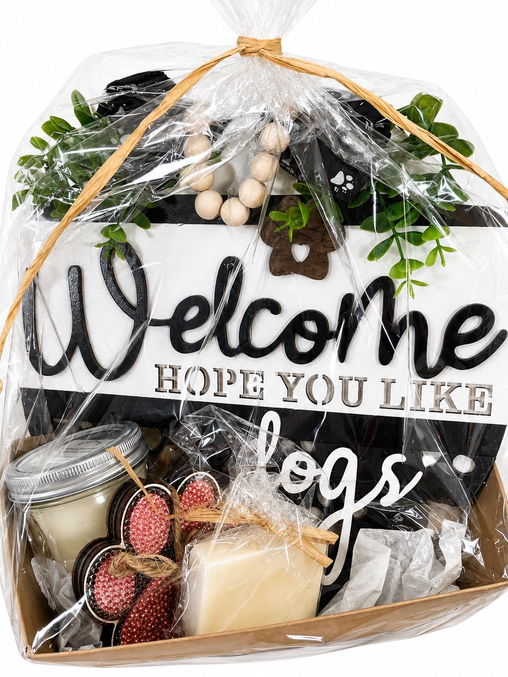 Welcome Dog Mom Handmade Gift Basket